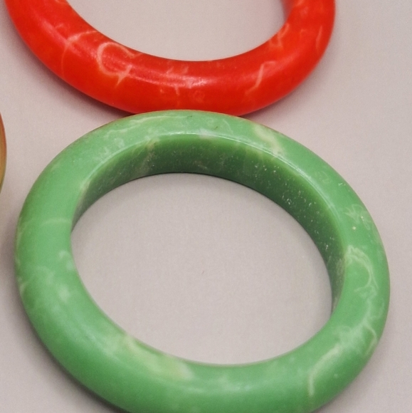 Vintage Avon Color Go Round Interchangeable Lucite Band Ring Full Set –Sz 7- 70s - Picture 6 of 16